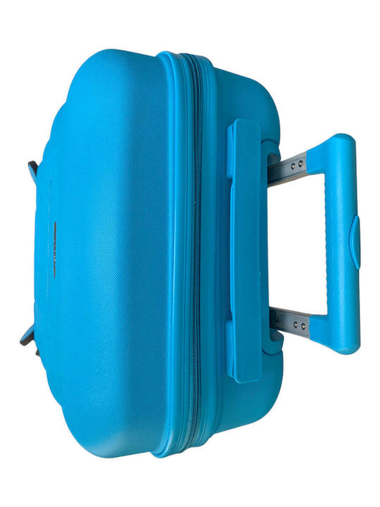 Y Not? Large Hard Blue Suitcase with 4 Wheels Height 78cm