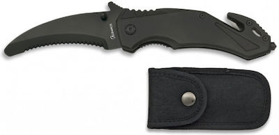 Martinez Albainox Tactical Pocket Knife Survival Black in Sheath