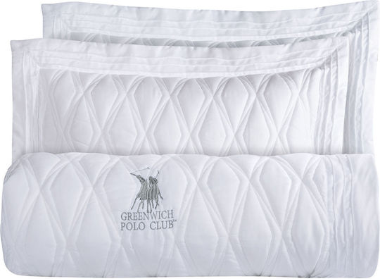 Greenwich Polo Club 2158 Module Cuvertură Extra-dublu Microfibra Alb 220x240cm 3buc