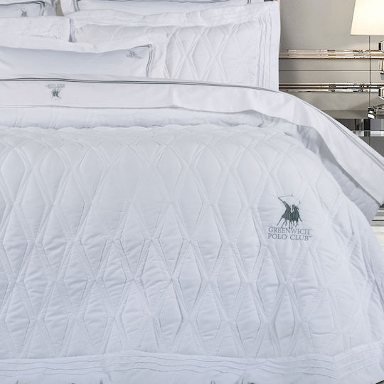 Greenwich Polo Club 2158 Module Cuvertură Extra-dublu Microfibra Alb 220x240cm 3buc