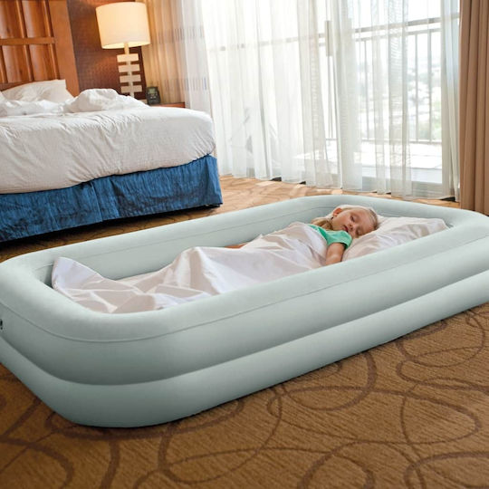 Intex Inflatable Sleeping Mattress with Hand Pump Kidz Travel Bed 168x107x25εκ. Green