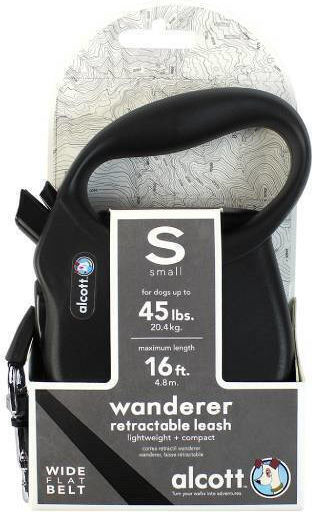 Alcott Foldable Dog Leash/Lead Strap with Small Tape 5m. Black in Black color 5m
