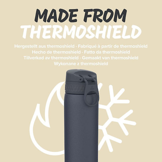 Ion8 Recyclable Bottle Thermos Stainless Steel BPA Free 500ml Dark Blue with Mouthpiece