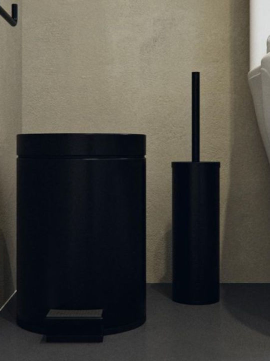 Verdi Metallisch Badezimmer Mülleimer 5Es Black Matt