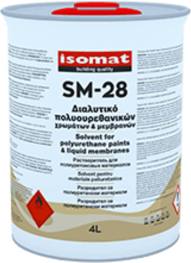 Isomat SM-28 Διαλυτικό Διάφανο Διαλυτικό Πολυουρεθανικών 4lt