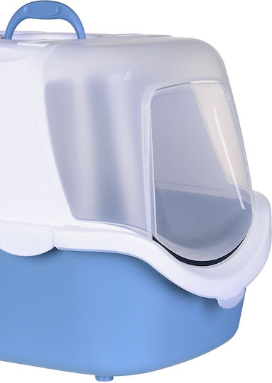 Stefanplast Cathy Easy Clean Τουαλέτα Γάτας Κλειστή με Φίλτρο Μπλε Μ56 x Π40 x Υ40cm
