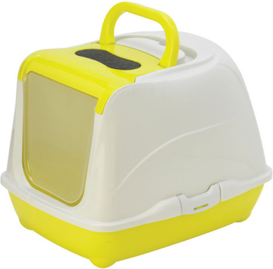 Moderna Flip Cat Large Cat Toilet Closed Yellow L50 x W37 x H39cm