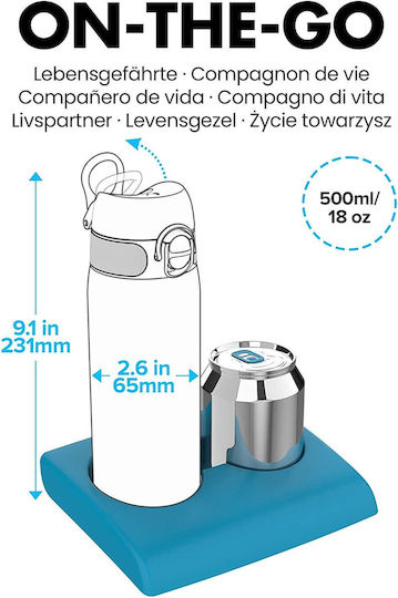 Ion8 Sport Slim Παιδικό Παγούρι Πλαστικό Non Spill Camo 600ml
