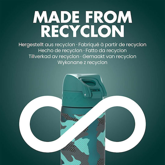 Ion8 Sport Slim Παιδικό Παγούρι Πλαστικό Non Spill Camo 600ml