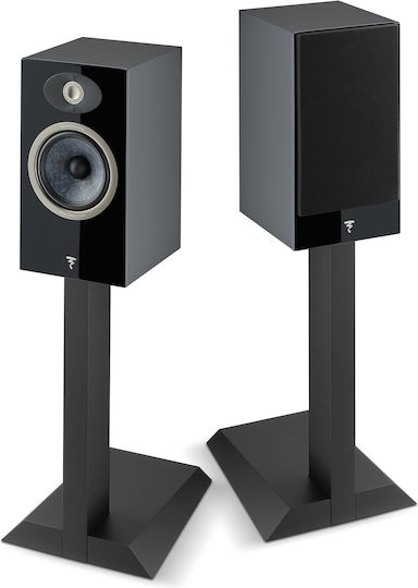 Focal Theva N1 Ζεύγος Ηχείων Hi-Fi Βιβλιοθήκης 100W 2 Δρόμων Π21.2xΒ26xΥ39.2εκ. Black High Gloss