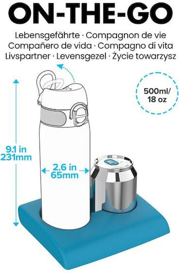 Ion8 Детско Пагури за Вода Тема Пеперуди Пластмасов Non Spill Лилав 600ml