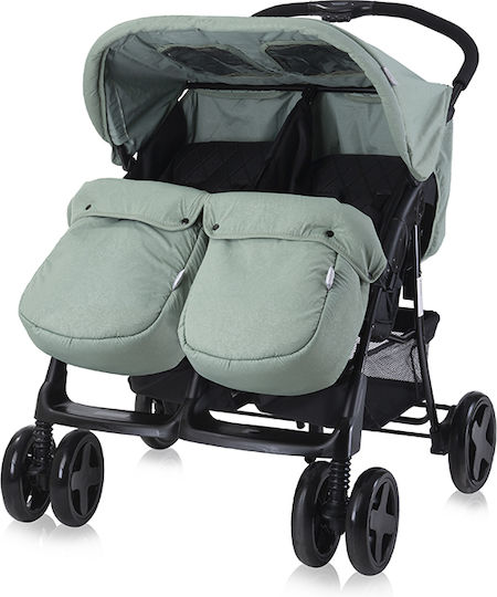 Lorelli Twin Reglabil Cărucior dublu Potrivit pentru Nou-născut Verde 14.70kg