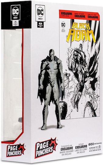 Mcfarlane Toys DC Comics Black Adam with Black Adam Comic Line Art Variant Direct Page Punchers Action Figure 18cm