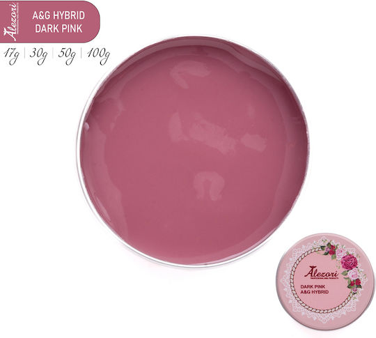 Alezori Hybrid Acrygel Νυχιών DARK PINK 50gr