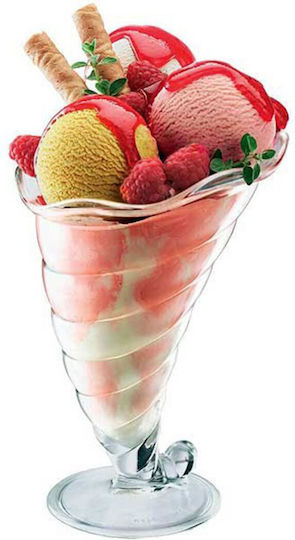 Homestyle Ice Cream Serving Bowl Oval Glass Transparent 12.5x12.5cm 6pcs