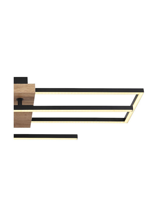 Globo Lighting Kendra Ceiling Mount Light 80cm Black with Integrated LED