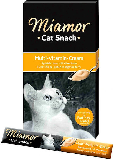 Miamor Multi Vitamin Cream Мокра Храна за Котки в Чантичка с Птици 6x15гр