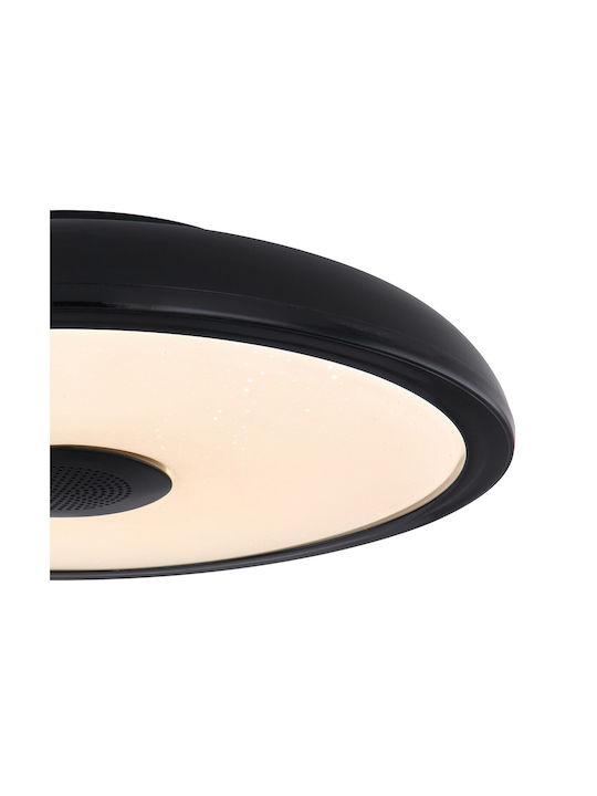 Globo Lighting Raffy Smart Deckenleuchte Badezimmer 28cm Schwarz mit Integrierter LED und Fernbedienung