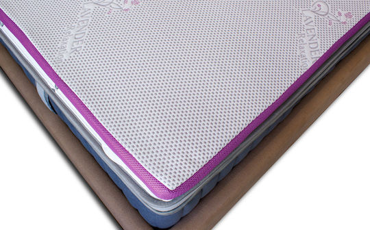 Como felt & wadding producers Mattress Topper Memory Foam 3D Single Memory Foam with Removable Cover & Elastic Straps 90x190x4cm