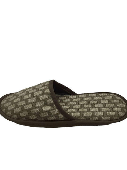 Papuci de casă din material textil pentru femei Amaryllis 1111-SA3 OLIVE