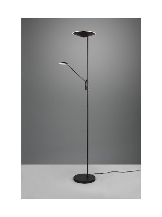 Trio Lighting Brantford LED Floor Lamp H180xW30cm. Black