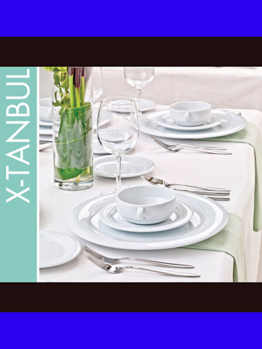Güral Porselen X Tanbul Porcelain Shallow Plate White 27cm 6pcs
