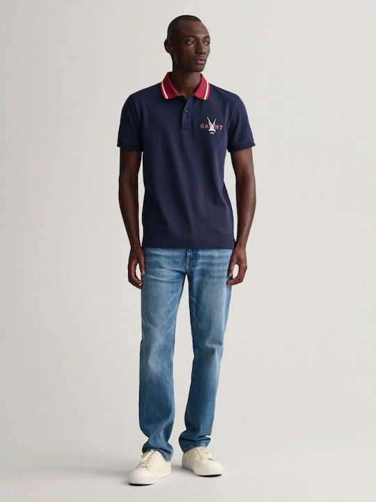 Polo T-shirt Navy Μπλε