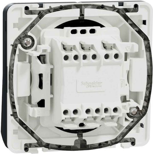 Schneider Electric Mureva Styl Wasserdichter Vertiefter Elektrische Wandtaster Zwei-Wege Mit Rahmen Anthrazit