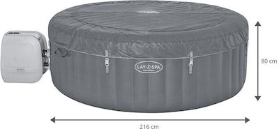 Lay-Z-Spa Santorini Hydrojet Pro Pool Inflatable Jacuzzi 216x216x80cm