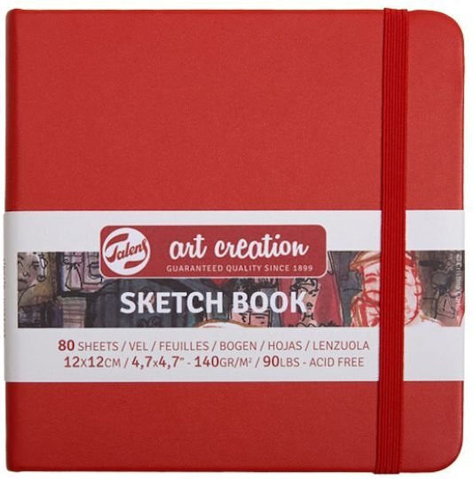 Royal Talens Sketchbook Art Creation Sketch Book Κόκκινο 80 Φύλλα 12x12cm