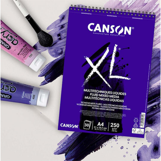 Canson Μπλок за скици XL Fluid Mixed Media 30 Листа