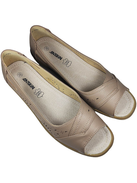 Women's moccasins ANTRIN MIKA-170 Beige