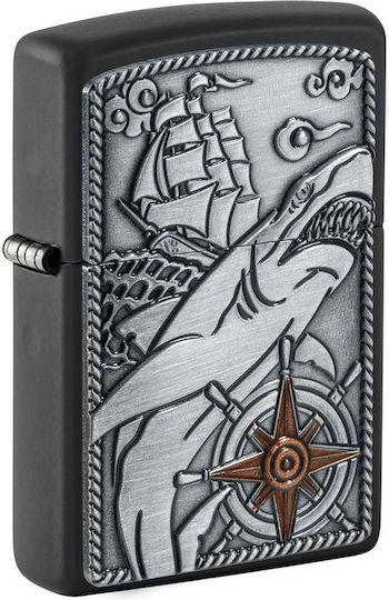 Zippo Αντιανεμικός Αναπτήρας Φλόγας Ship Shark Emblem