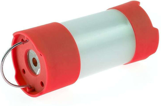 Gas Led Lantern for Camping with Flashlight Red 11cm Red