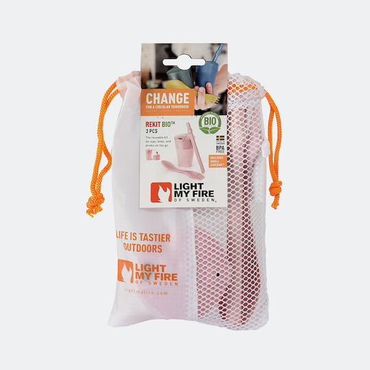 Light My Fire Rekit Bio Σετ Φαγητού για Camping Σετ Μαχαιροπίρουνο/Ποτήρι Μπλε 260ml