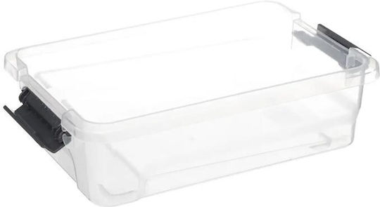 Kunststoff Aufbewahrungsbox mit Deckel Transparent 15.5x22.22x7.1cm 1Stück