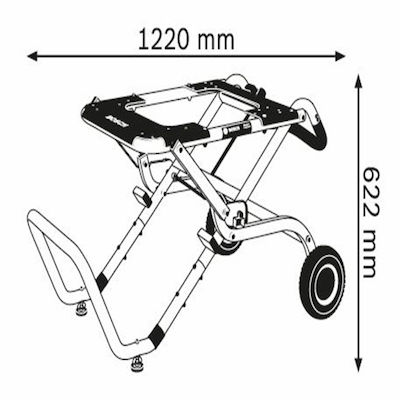 Bosch GTA 60 W Power Tool Stand Stichsäge 622mm