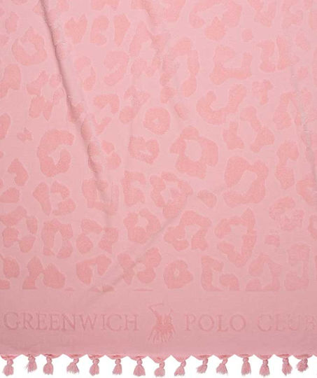 Greenwich Polo Club Strandtuch Baumwolle Nude mit Fransen 170x90cm.