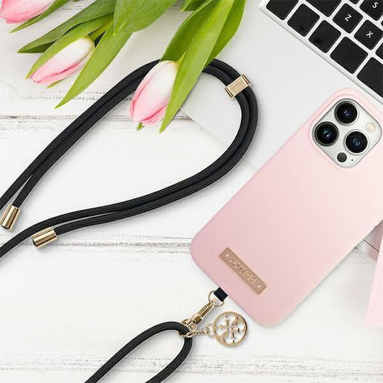 Guess Crossbody CBDY Cord Belt Strap Neck Strap for Mobile Phones Gold / Black