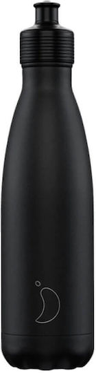 Chilly's Original Sports Lid Spare Lid for Thermos 500ml / 260ml made of Plastic Black