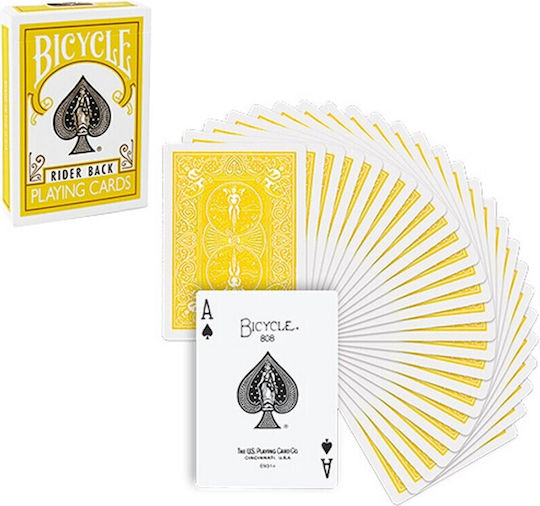Bicycle Playing Cards Laminated for Poker Yellow
