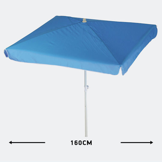 Summer Club Bahamas Beach Umbrella Diameter 1.6m with UV Protection Blue