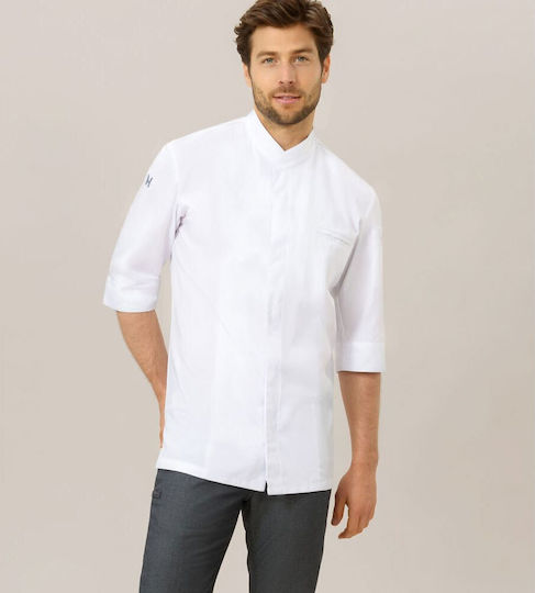 Le Nouveau Chef Coat Chef White with 3/4 Sleeve Fabian