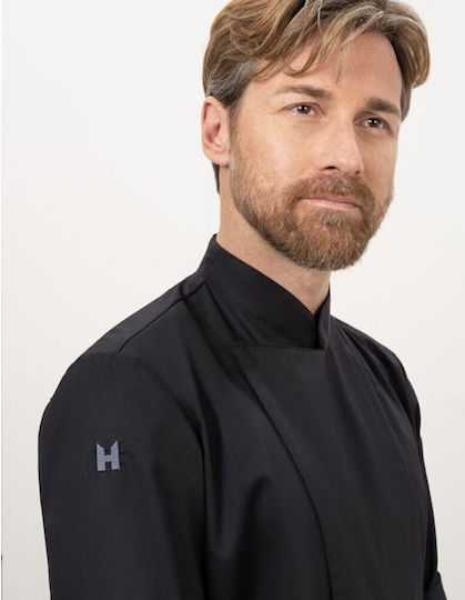 Le Nouveau Chef Палто Готвач Мъжко Черен с Къс ръкав Melvin