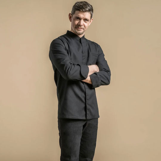 Clement Design Палто Готвач Мъжко Черен с Дълъг ръкав Time