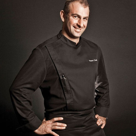 Clement Design Haina Bucătar Bărbat Negru cu Mânecă lungă C-One
