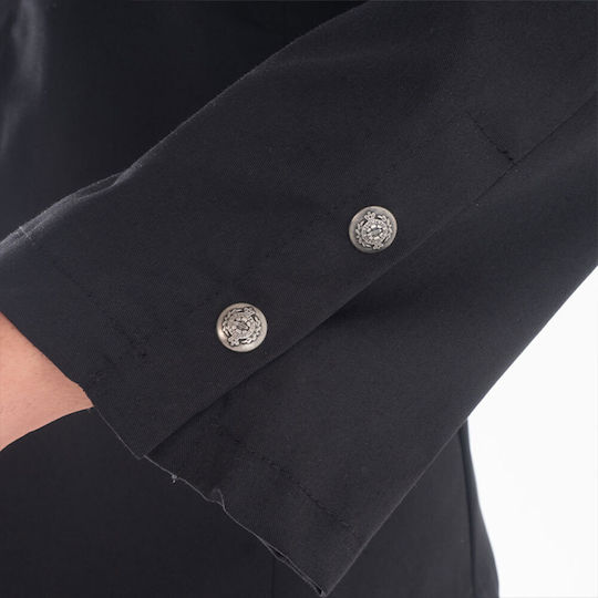 Giblor's Mantel Koch Unisex Schwarz mit Langärmelig