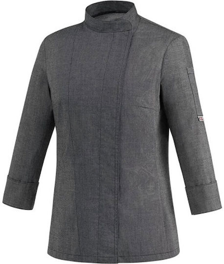 Egochef Mantel Koch Damen Gray mit Langärmelig