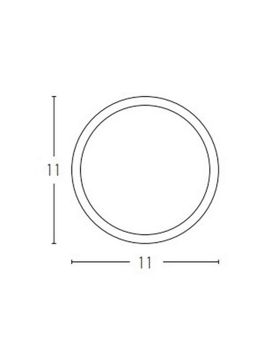 Zambelis Lights Round Outdoor LED Panel 7W with Warm White Light 3000K