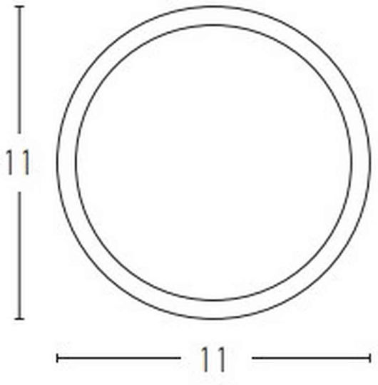 Zambelis Lights Round Outdoor LED Panel 7W with Warm White Light 3000K